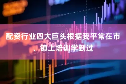 配资行业四大巨头根据我平常在市、镇上培训学到过