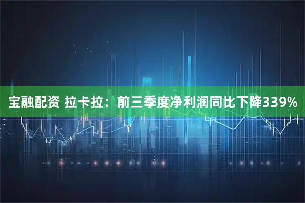 宝融配资 拉卡拉：前三季度净利润同比下降339%
